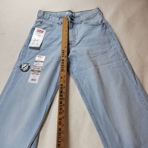 Wrangler Jeans Boys Loose Blue Sz 16 Regular Denim Pant Kid School Skater 5 Star - Picture 8 of 14